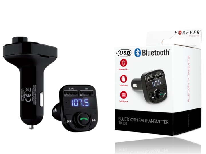 FOREVER TRANSMETTEUR FM BLUETOOTH TR-330 NOIR photo 13 - milautoparts-fr.ukrlive.com