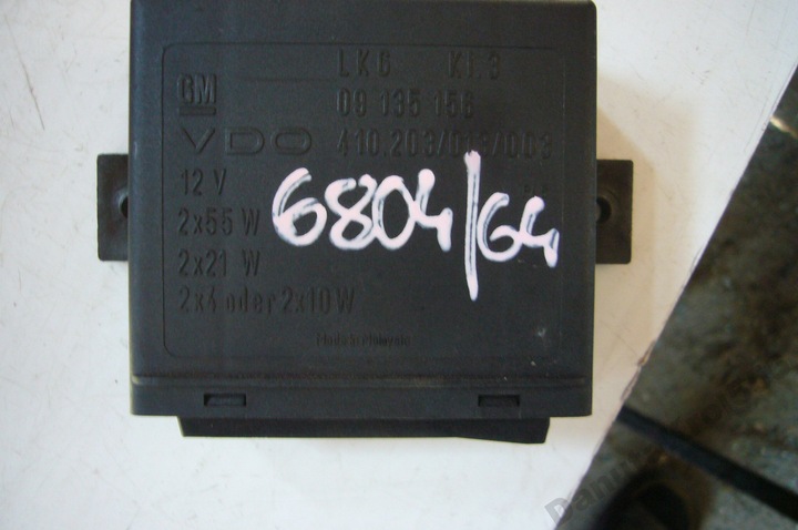 6804/ 64 реле блок управления sterowniczy света opel astra vectra b 09135156, Цена