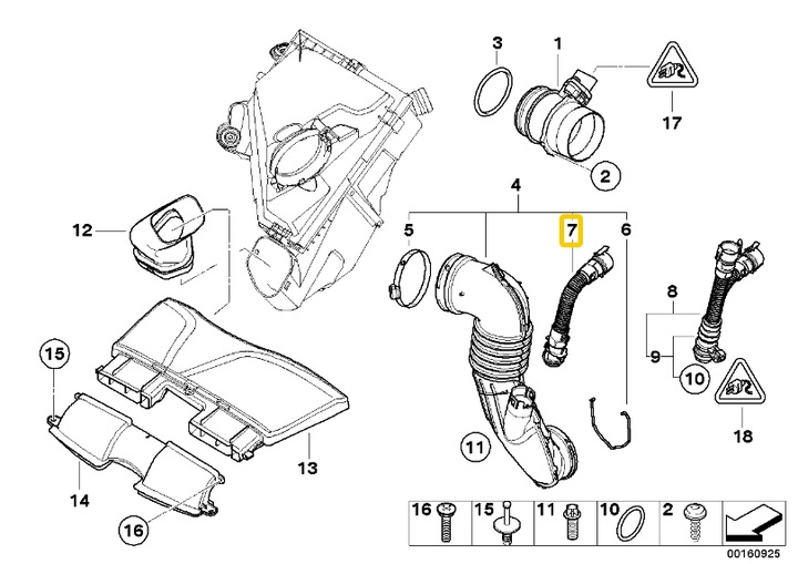 Bmw e90 e87 e82 масловіддільник картерних газів трубка патрубок n47 7803842 oe, Ціна