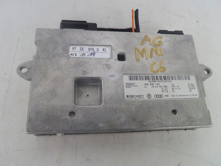 Audi a6 c6 4f0 блок управления mmi 4e0035729, Цена