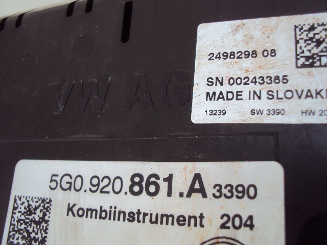 фото №8, Спідометр  vw golf vii tdi 5g0920861a