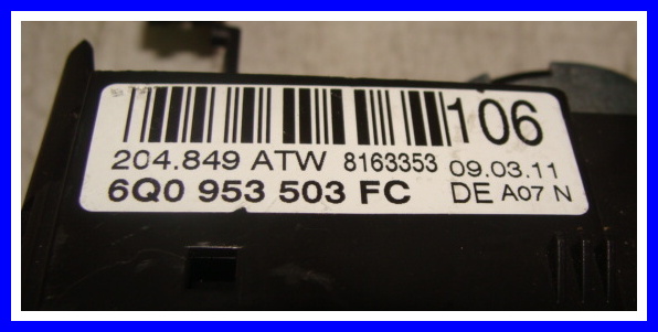 фото №11, Кермовий/підкермовий перемикач vw polo 6q0953503 різні