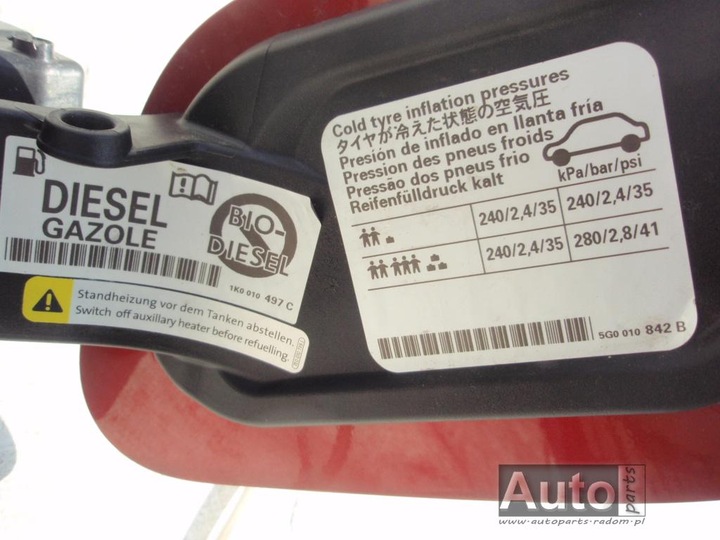 фото №5, Ap кришка заливання пального 5g0809857 golf vii la3x