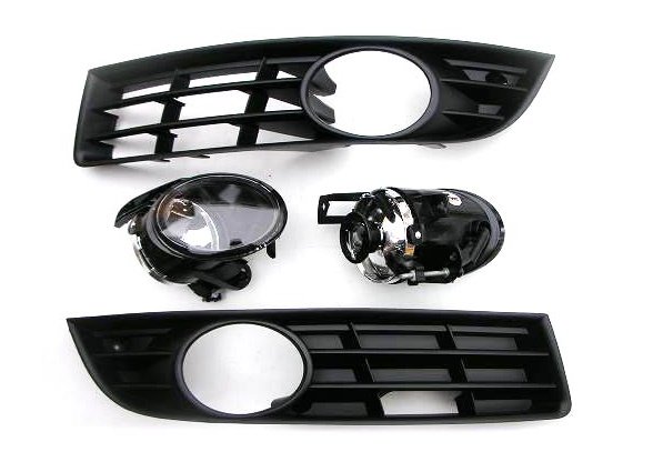 фото №1, Противотуманные фары + решётки vw passat b6 2005-2010