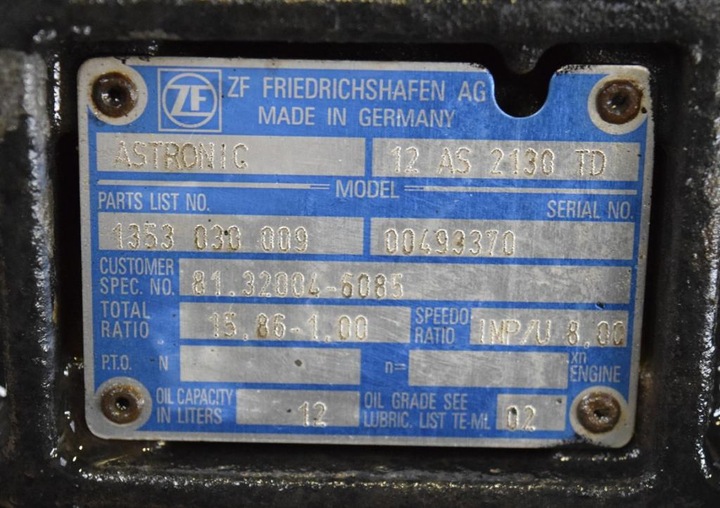 фото №4, Man tga tgx kpl. коробка передач коробки передач zf 12 as 2130