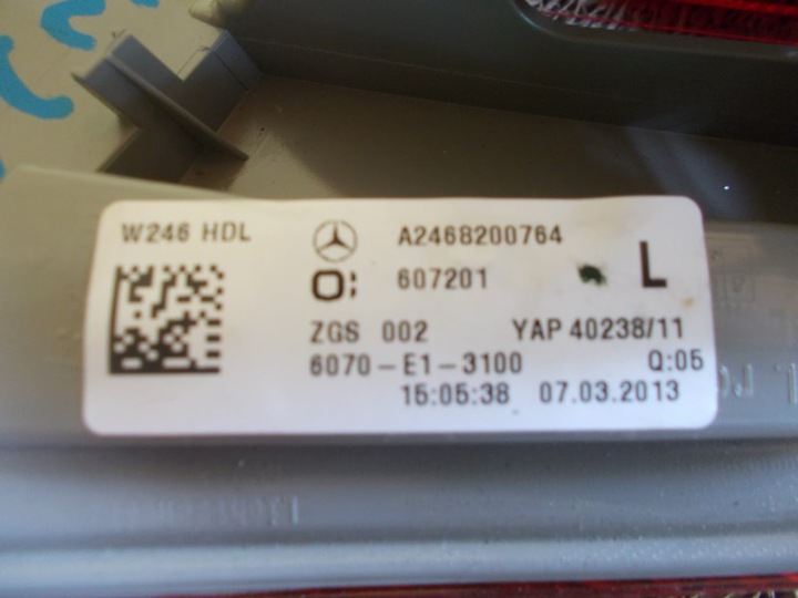 фото №5, Лампа зад задня ліва mercedes b клас w246