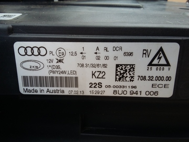 фото №7, Audi q3 лампа bi-xenon правый 8u0941006