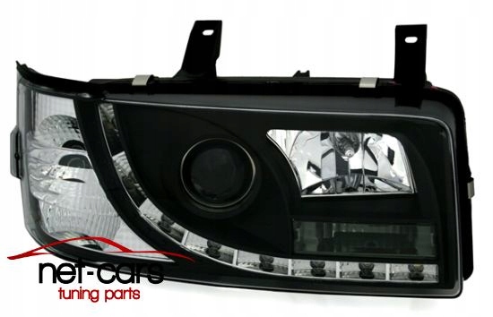 фото №2, Лампы фары vw t4 90-03 чёрный dayline led b
