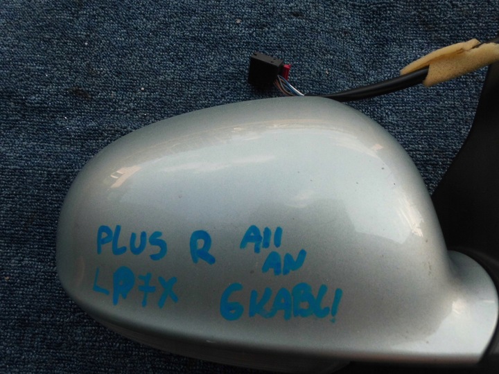 фото №3, Дзеркало vw golf v plus 6 кабелі праві сірий lp7x