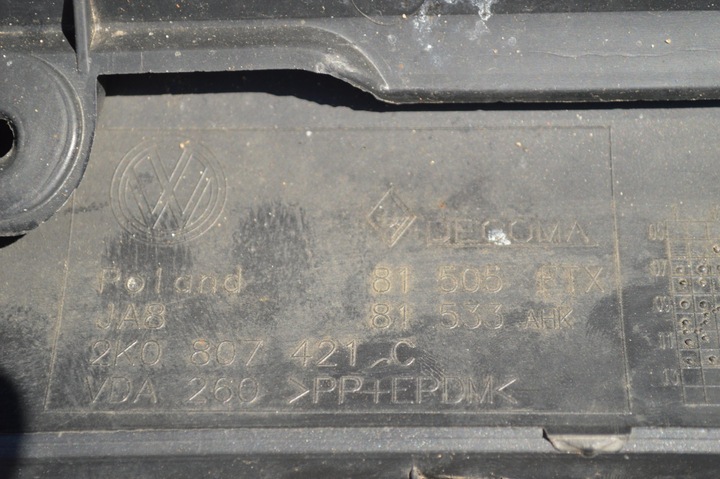 фото №13, Vw caddy 2k0 2k0807421c pdc бампер зад задній оригінальний номер
