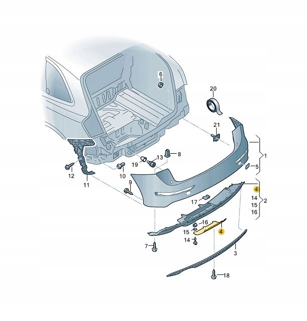 фото №2, Заглушка бампера фаркоп буксирувальний зад audi q5 оригінал od aso