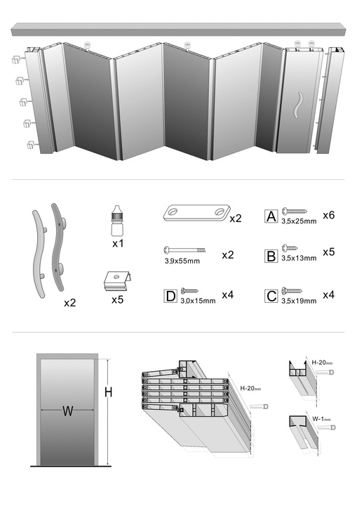 Схема сборки двери гармошки - 81 фото