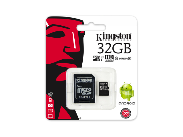 Карта памяти microsdhc uhs i u1 kingston canvas select plus 32 гб