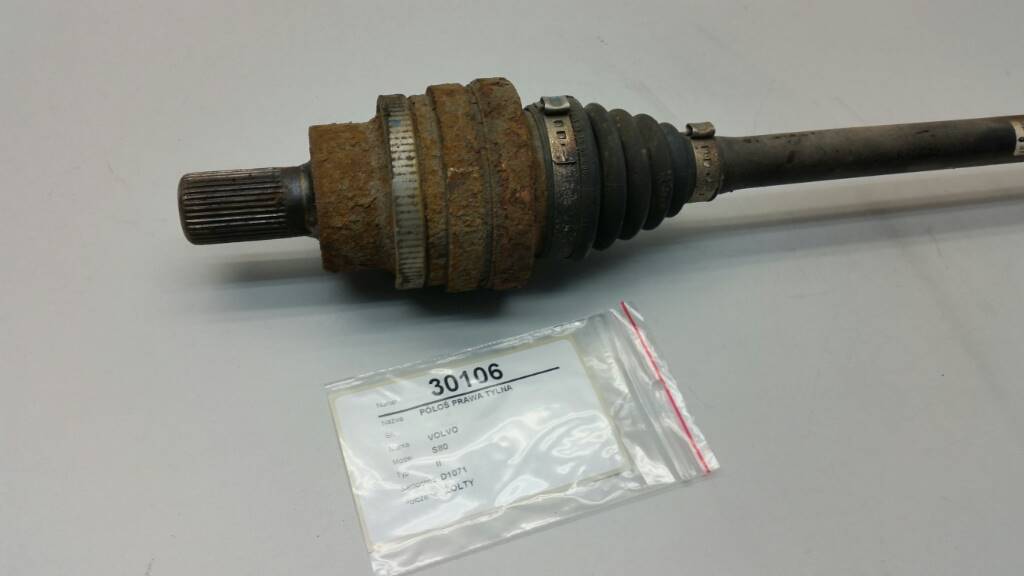 фото №3, Приводной вал правая задняя задняя volvo s80 ii 3.2 awd 4x4 06