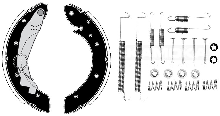 фото №1, Тормозные колодки + пружины citroen berlingo