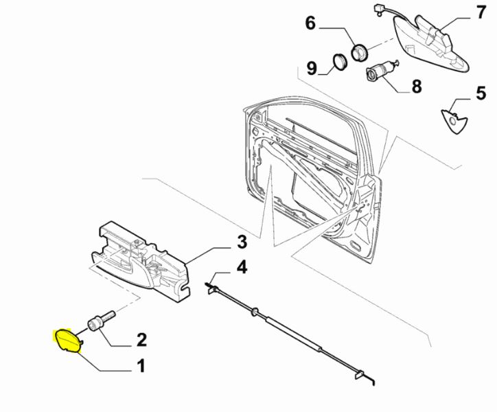 фото №3, Заглушка крышка ручка str правая alfa romeo 159