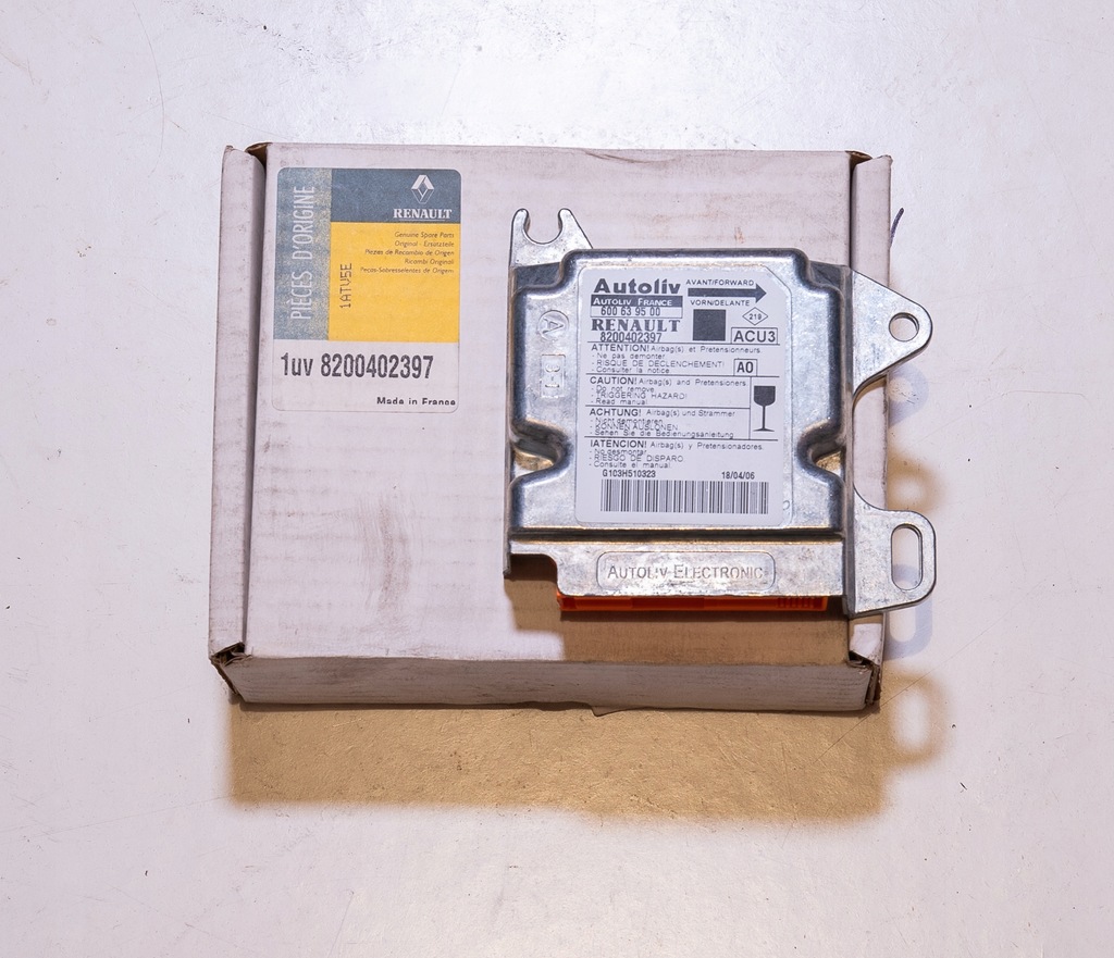 фото №3, Датчик подушка безопасности renault master ii scenic 8200402397