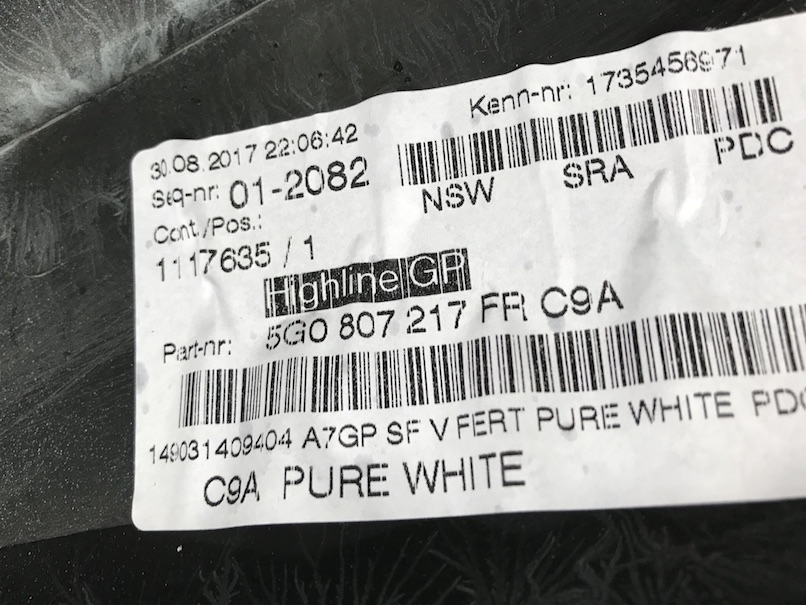 Vw golf vii 5g0 lift бампер передній перед оригінал Оригінал