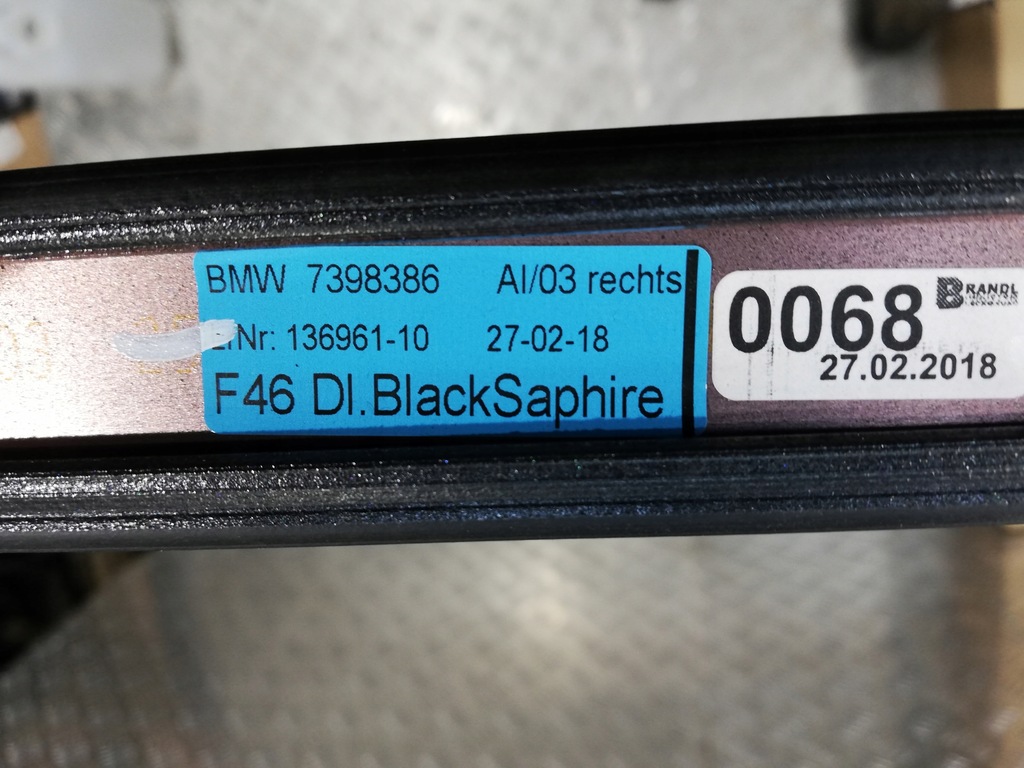 фото №9, Bmw 2 f46 накладки молдинг кровельная комплект black 475