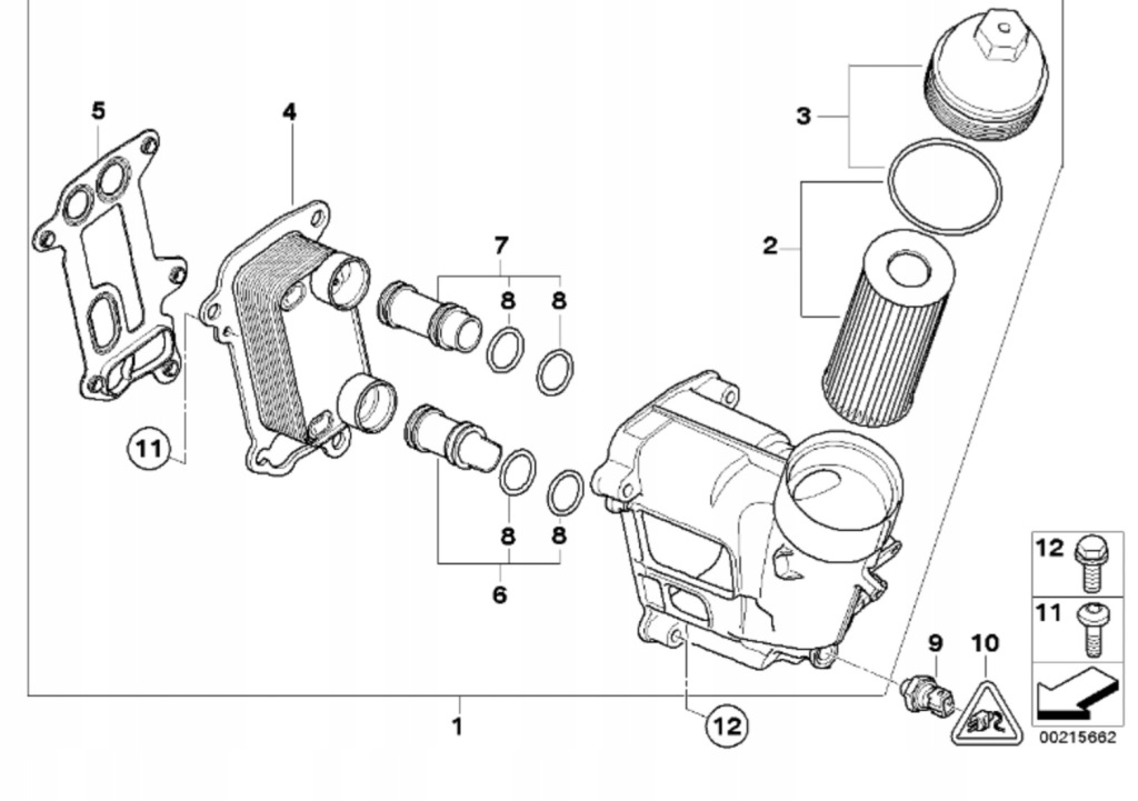 Оригинальный номер bmw прокладка радиатора масла bmw 3 2.0d 04- Оригинал